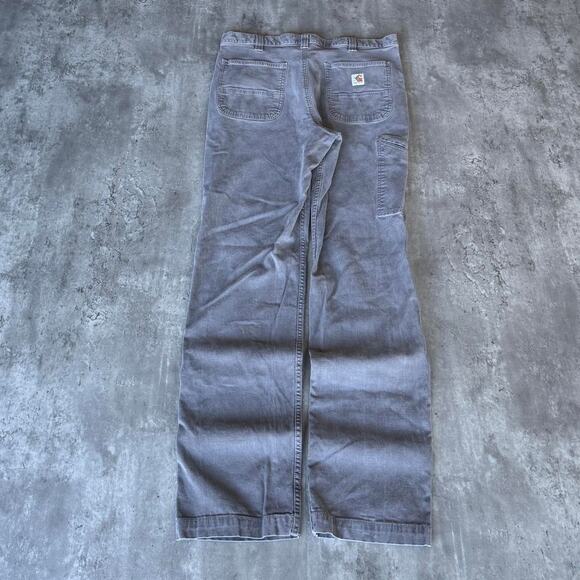 Vintage Y2K Carhartt Wolf Grey Technical Carpenter Pants - Picture 1 of 4